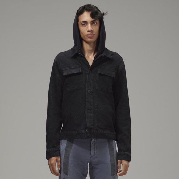 Men's Denim Jacket Shirt BLACK (MTJ-009) - Picture 1 of 5